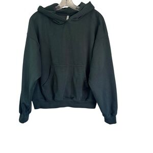 Fabletics Cozy Fleece Pullover Hoodie Womens Kangaroo Pocket Green Size Medium